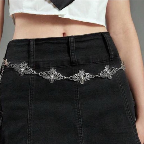 Death Head Moth Silver Belt - Picture 1 of 9